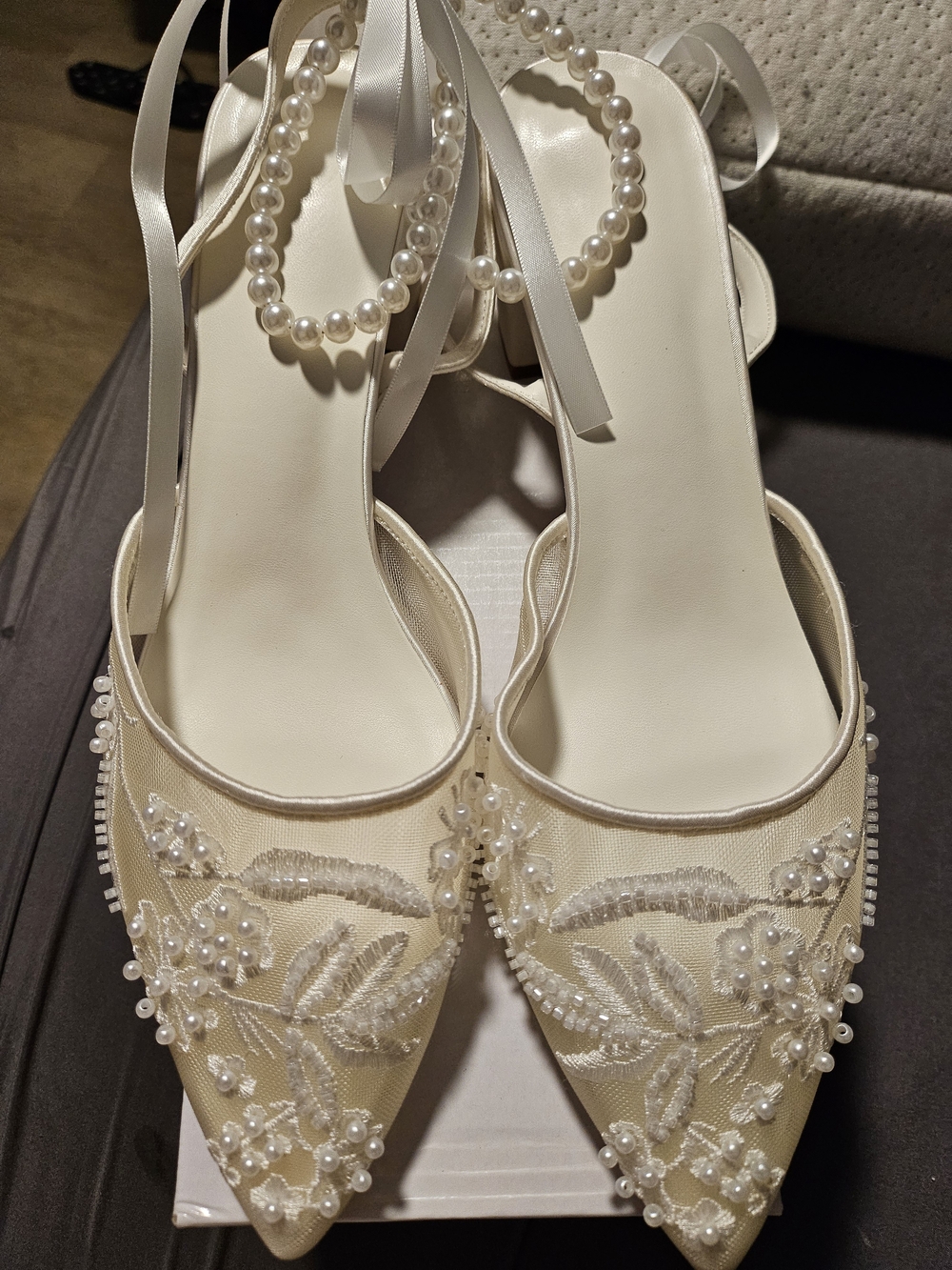 Ivory Low Heel Shoed